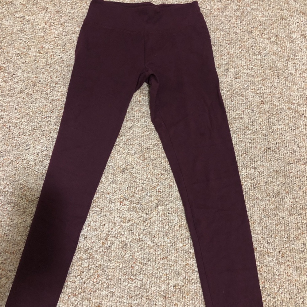 Burgundy leggings Aerie